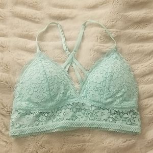 Aqua lace bralette
